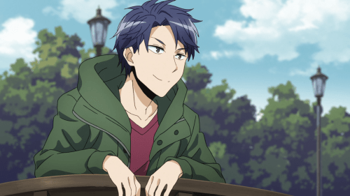 Net-juu no Susume / Episode 9 / Koiwai watching Sakurai and Moriko from afar like the great friend he is