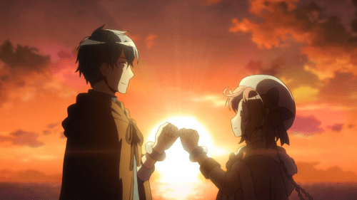 Net-juu no Susume / Episode 2 / Hayashi and Lily sharing a pinky promise