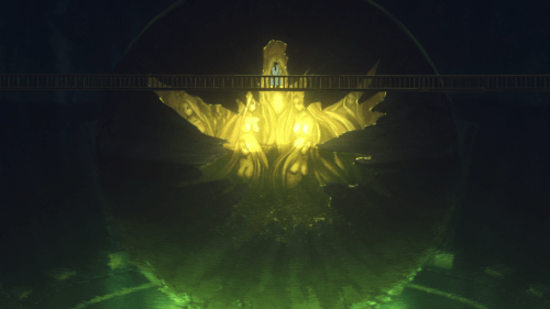 Fate/Apocrypha / Episode 9 / Darnic staring at the Holy Grail from within his base of operations