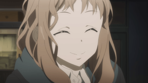 Just Because! / Episode 8 / Ena smiling at Eita