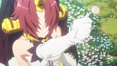 Fate/Apocrypha / Episode 3 / Frankenstein holding out a pretty flower out of kindness