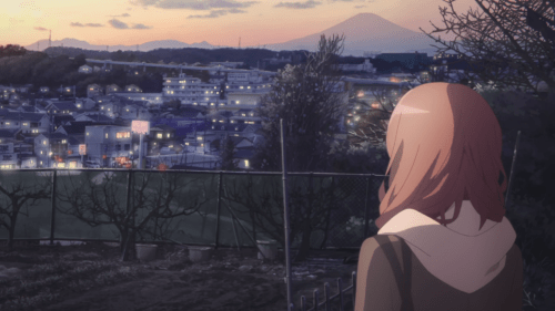 Just Because! / Episode 12 / Mio looking out over the nearby city