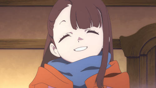 Little Witch Academia / Episode 1 / Akko smiling bright