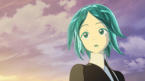 Houseki no Kuni / Episode 1 / Phos responding to and listening to Cinnabar