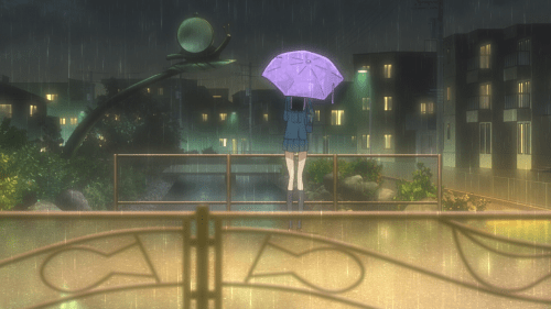 Koi wa Ameagari no You ni / Episode 11 / Akira standing outside in the rain