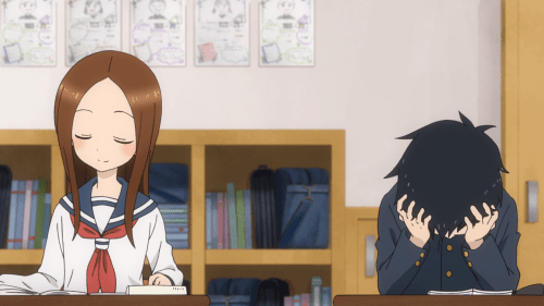 Karakai Jouzu no Takagi-san / Episode 1 / Takagi content and Nishikata defeated