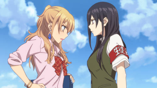 Citrus / Episode 1 / Yuzu and Mei meeting one another for the first time