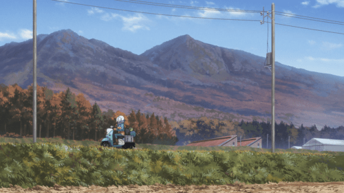 Yuru Camp△ / Episode 4 / Rin riding through the countryside