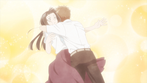 Araburu Kisetsu no Otome-domo yo. / Episode 8 / Rika and Shun in a sweet romantic moment